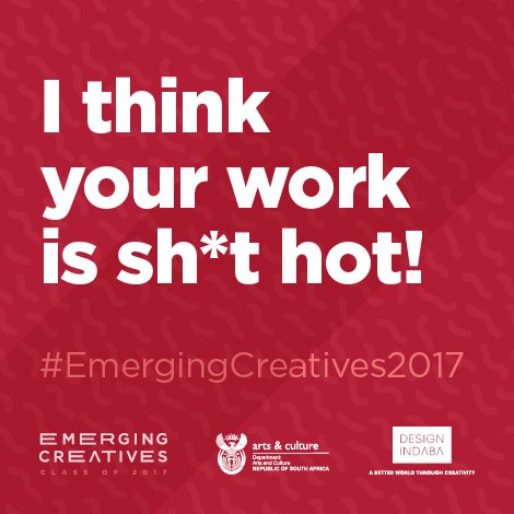designindaba's tweet photo. Yes, you! Stop hiding your talent. Enter for #EmergingCreatives2017 before 31 Oct: https://t.co/CRkcBnSwWV https://t.co/C5pcsuy1yF