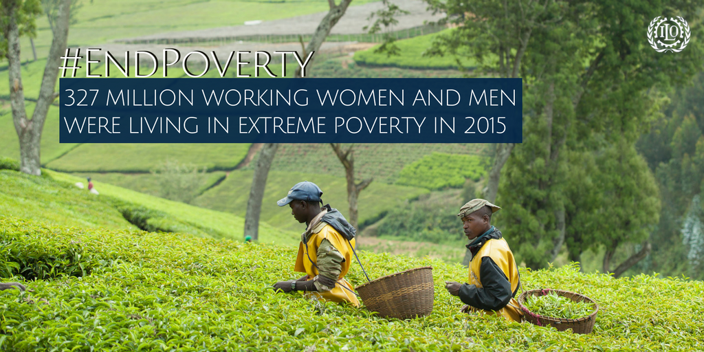 UNinSouthAfrica's tweet photo. Poverty reduction around the world is threatened by a lack of decent job #EndPoverty #povertymeans #GlobalGoals #SDGs https://t.co/Xdm2f88P4e
