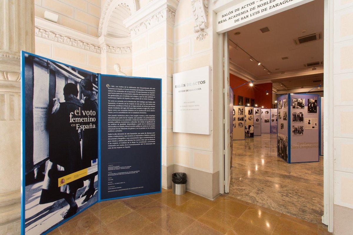 IA_Mujer's tweet photo. 5.948 personas se han acercado hasta el @MuseodeZaragoza para ver la Exposición "El Voto Femenino en España". ¡Muchas gracias! 😉 https://t.co/a3A4RkdBSw