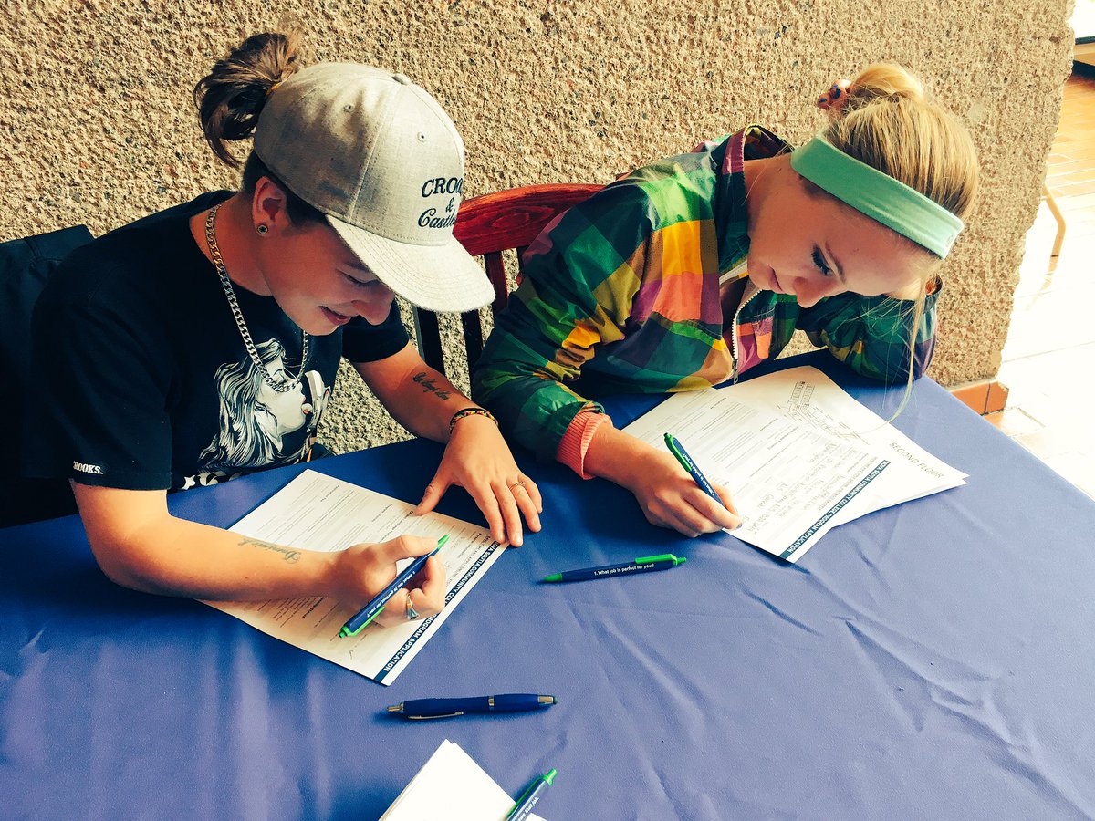 NSCCNews's tweet photo. Nicole and Bonnie-Jean are one step closer to becoming NSCC students! #noapplicationfees #nsccOpenHouse @MarconiCampus https://t.co/TYQxKjV6QD
