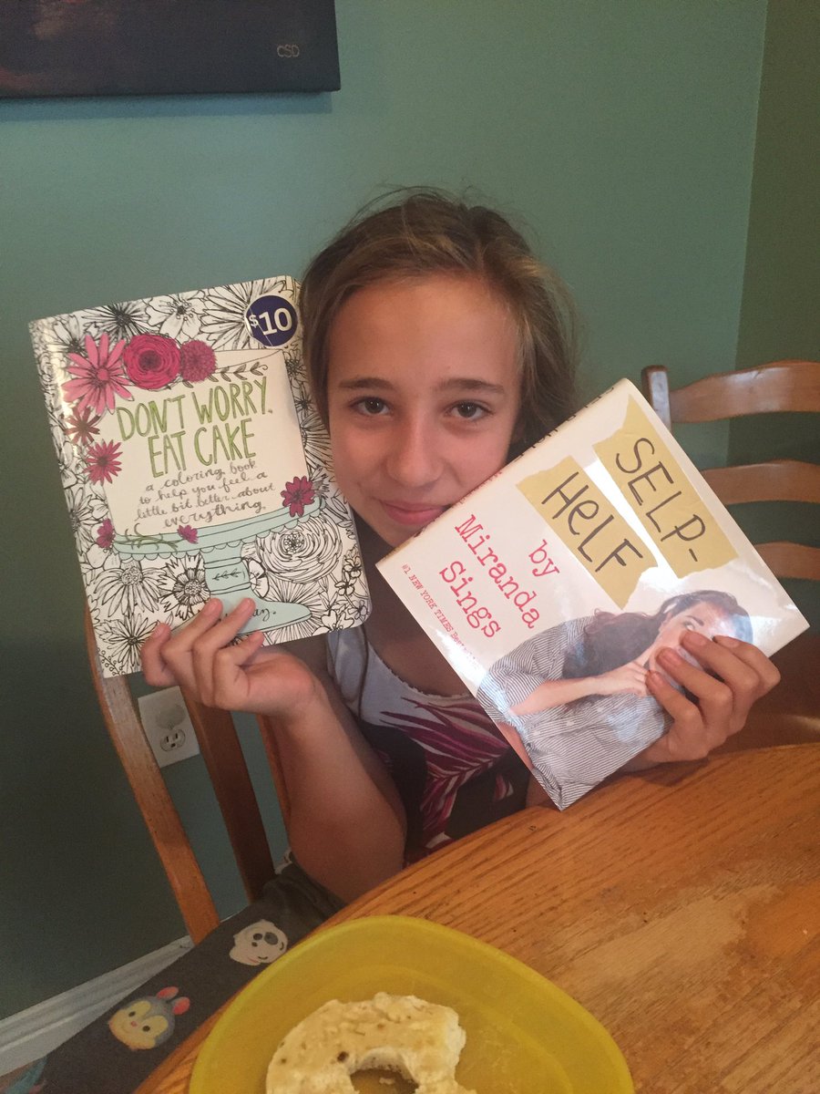 CHuitema4's tweet photo. @MirandaSings all she wanted was your book for her 11th #bday #selfhelp #happybirthday https://t.co/Il1HccKmL0