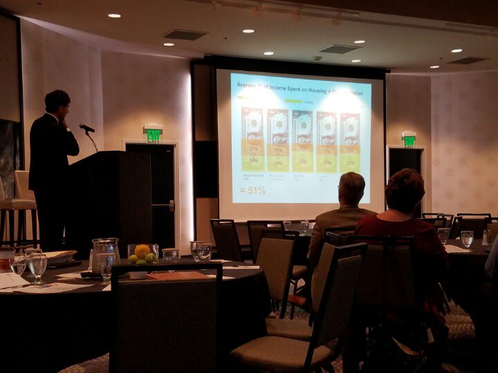 On average Fargo residents are spending more on transportation than housing, Mahli #smartmovesummit16