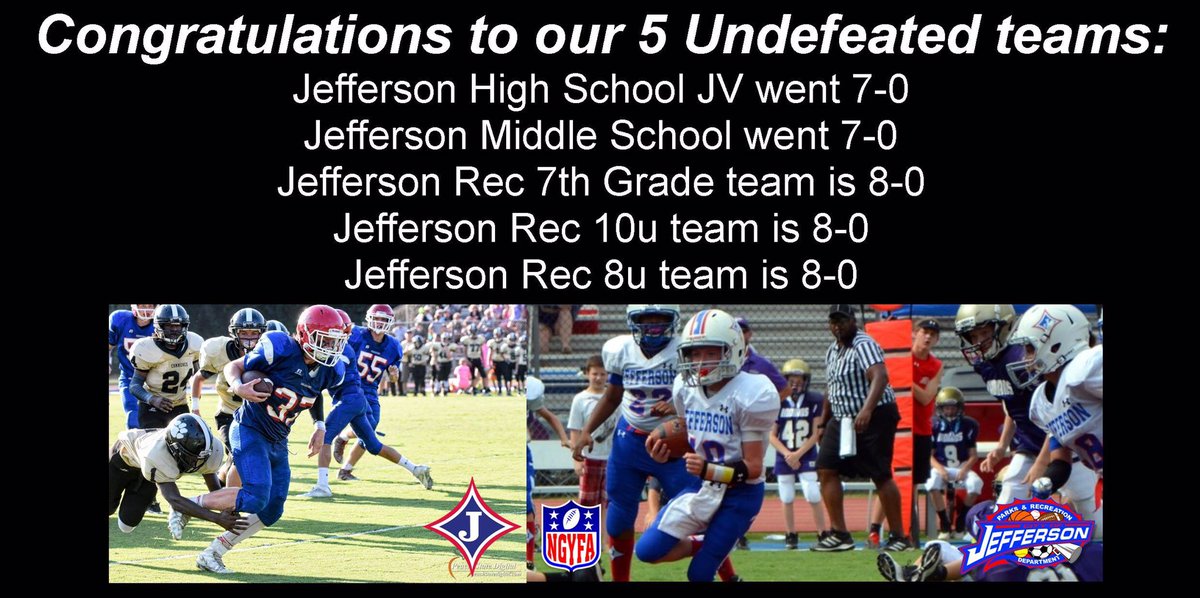 JeffersonFootba's tweet photo. The future has never looked brighter for Jefferson Football !! https://t.co/I1h3NbWTZn