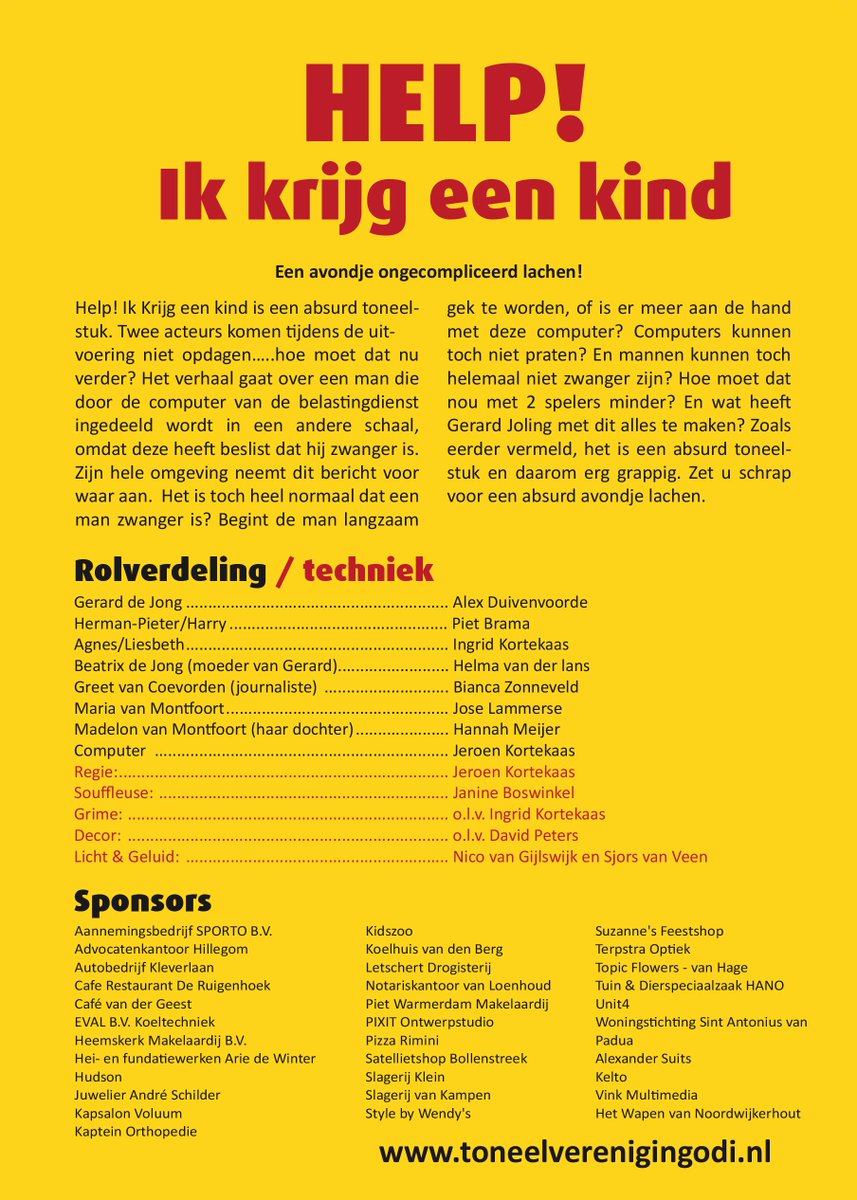 Vanaf nu in de voorverkoop! toneelverenigingodi.nl #homor #toneel #Noordwijkerhout