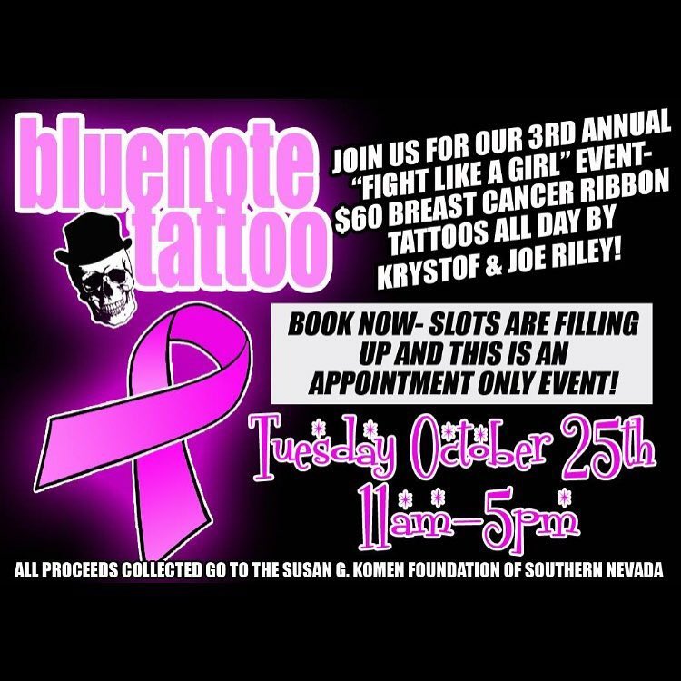 BluenoteTattoo's tweet photo. #fightlikeagirl #susangkomen #snv #LasVegas https://t.co/46oOM7Jg67