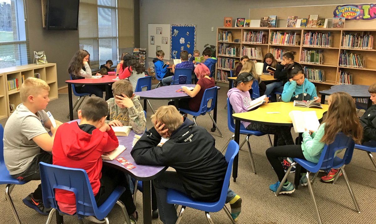 MaricaMcWhinnie's tweet photo. Nothing like the 'sound' of #ReadingToSelf with a #GoodFitBook @TerraceRidgeSch #Daily5 #Engagement @WCPS72 https://t.co/wfCQ5KP9JR