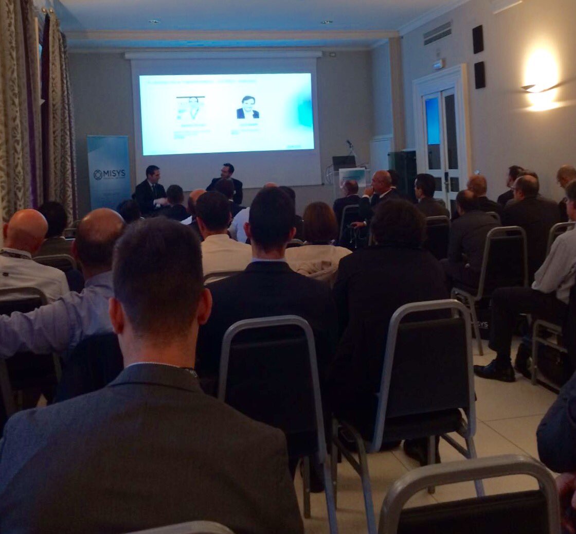 BFiTech's tweet image. Saverio Ferraro from Iccrea testimony on his experience with partnering with #Misys for the bank&apos;s transformation process.
#MisysSolutionDay