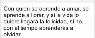 MimensajeDice's tweet photo. Con quien se aprende a amar, se aprende a llorar. https://t.co/pI3TKUEfBs
