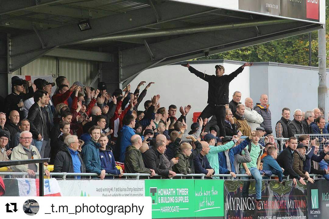 .<a href="/halifaxtown/">Halifax Town</a> fans at <a href="/HarrogateTown/">Harrogate Town AFC</a> on Saturday!  <a href="/HalifaxTownSC/">Halifax Town Supporters’ Club</a> <a href="/TonyIncenzo/">Tony Incenzo TV/Radio football reporter 🇮🇹 🇮🇪</a> <a href="/NonLeagueCrowd/">Non League Crowds</a>