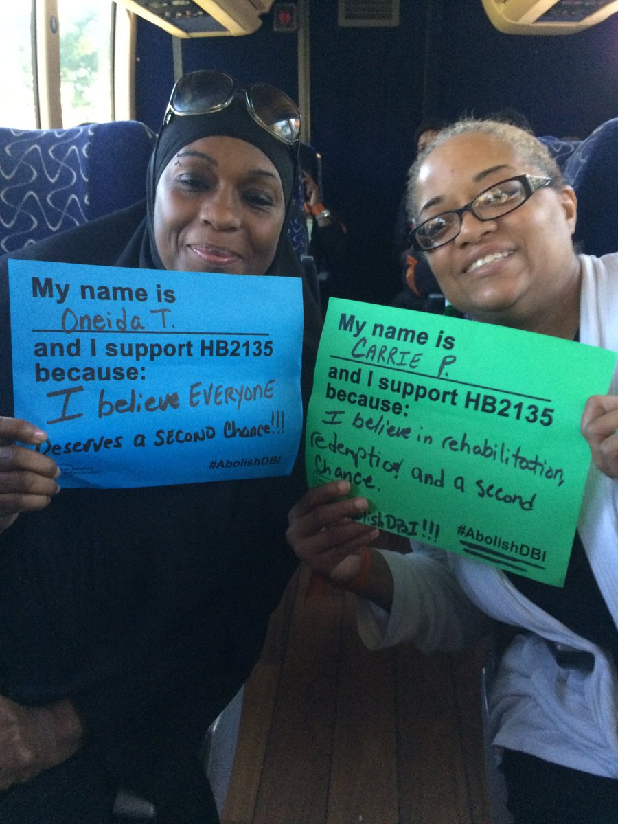 DecarceratePA's tweet photo. Oneida &amp; Carrie support @RepDawkins' #HB2135 because everyone deserves a 2nd chance. #AbolishDeathByIncarceration https://t.co/aGooY76dCO