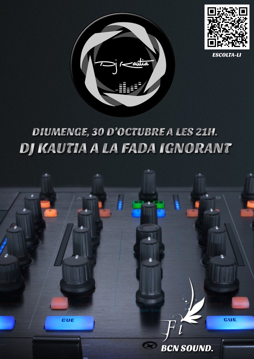 Kautiadj's tweet photo. Sesión Dj Kautia a La Fada Ignorant (Andorra). Entrada Gratis! Molts ho coneixem per punxar en sales mítiques del nostre país... https://t.co/icNtQlm9av