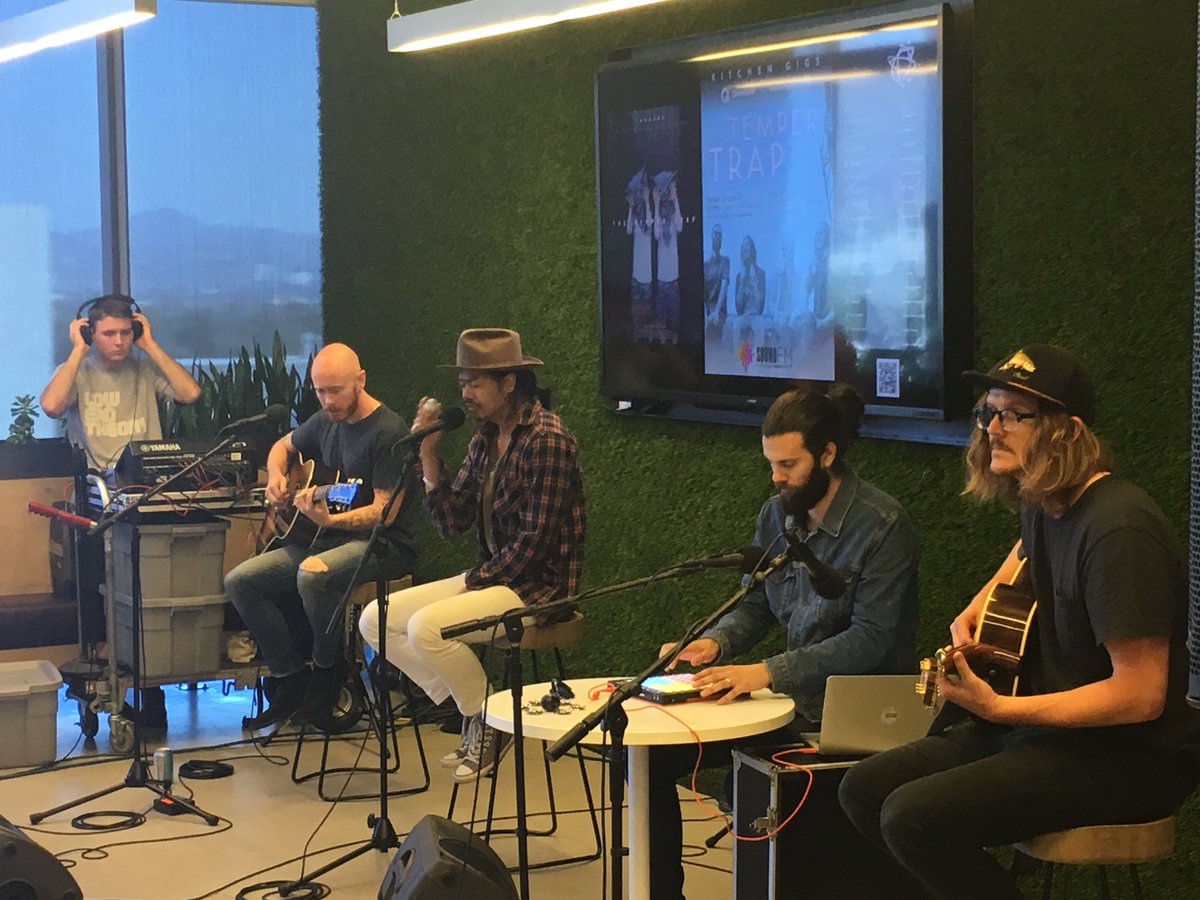 FremantleUS's tweet photo. .@TheTemperTrap stops by @FMNATV for another amazing #KitchenGig! #FMNA #LifeatFM https://t.co/gvnC3ik3Al