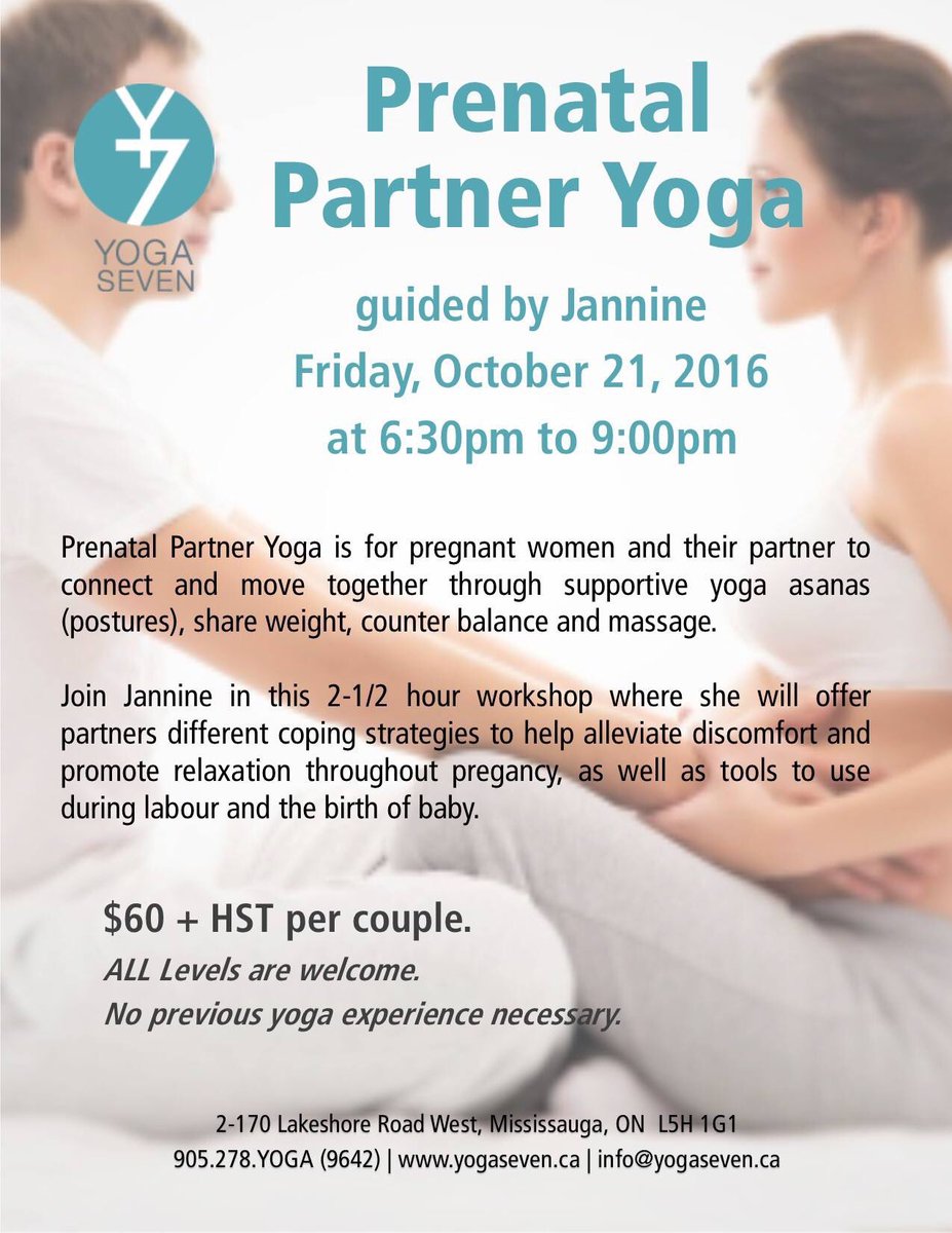Are you or a friend expecting a baby? Join us THIS FRIDAY for Prenatal Yoga Partner workshop! goo.gl/iS327M #mississauga  #ilovepc