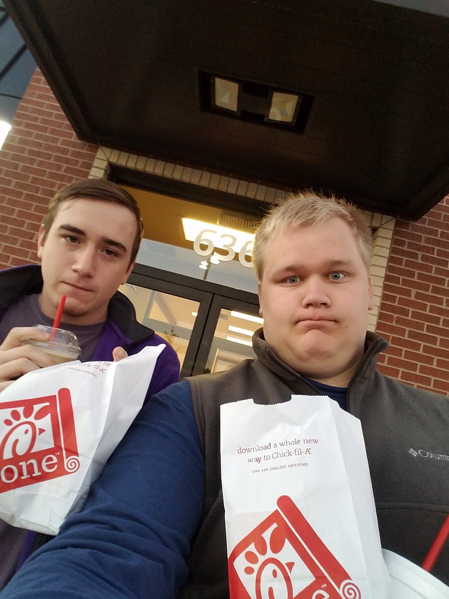 nwmeyer53's tweet photo. Forgot to post this morning, but went to Chick-fil-a with my bud Karl to start the day right. @schober_carmen #LAlounge https://t.co/CdrwvRYp1u