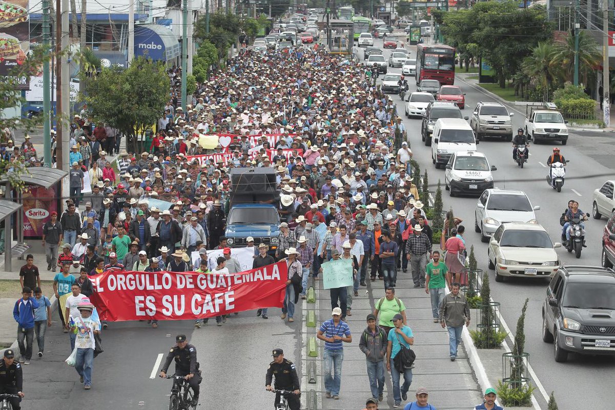 prensa_libre's tweet photo. #TráficoGT | Así la manifestación de caficultores en la 7a. avenida, zona 4, hacia Centro Cívico. Fotos: Álvaro Interiano 1/2 https://t.co/iiO6f0YWmE