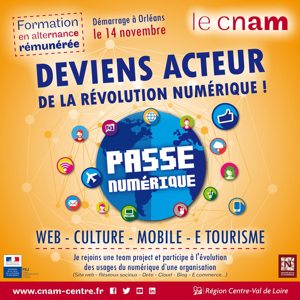 PASSE numérique, les jeunes de 18 à 25 ans, sans diplôme ou qualification, se forment en alternance en entreprise.
bit.ly/2dkLjoZ