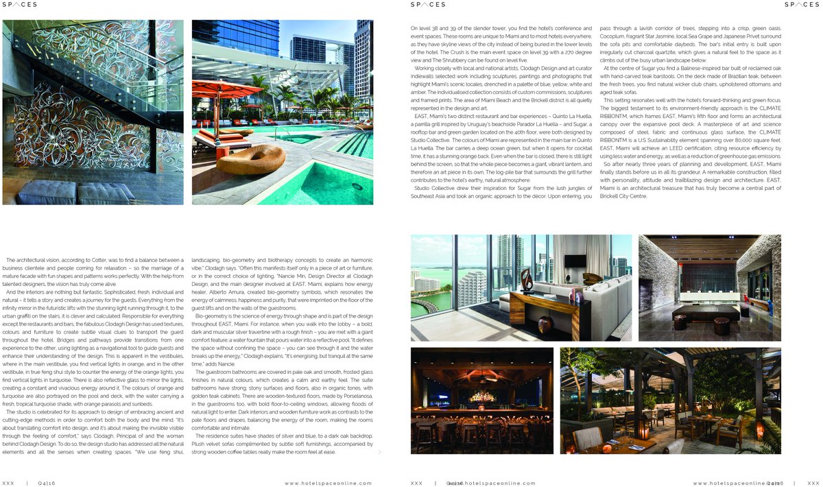 clodaghdesign's tweet photo. #ClodaghDesign was featured in the brand new #SpaceMagazine for our work at @EastMiami. Read more about it below! #FeelingTotallyatEAST https://t.co/OKOTz1OLW0