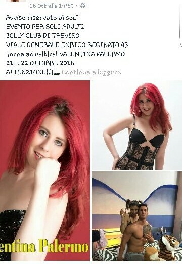 Ci vediamo al jolly club di Treviso un bacio  #valentinapalermo #pornostar #Liveshow https://t.co/lA<a href="/tag/liveshow"class="tags"><span>#liveshow</span></a><a href="/tag/pornostar"class="tags"><span>#pornostar</span></a><a href="/tag/valentinapalermo"class="tags"><span>#valentinapalermo</span></a>