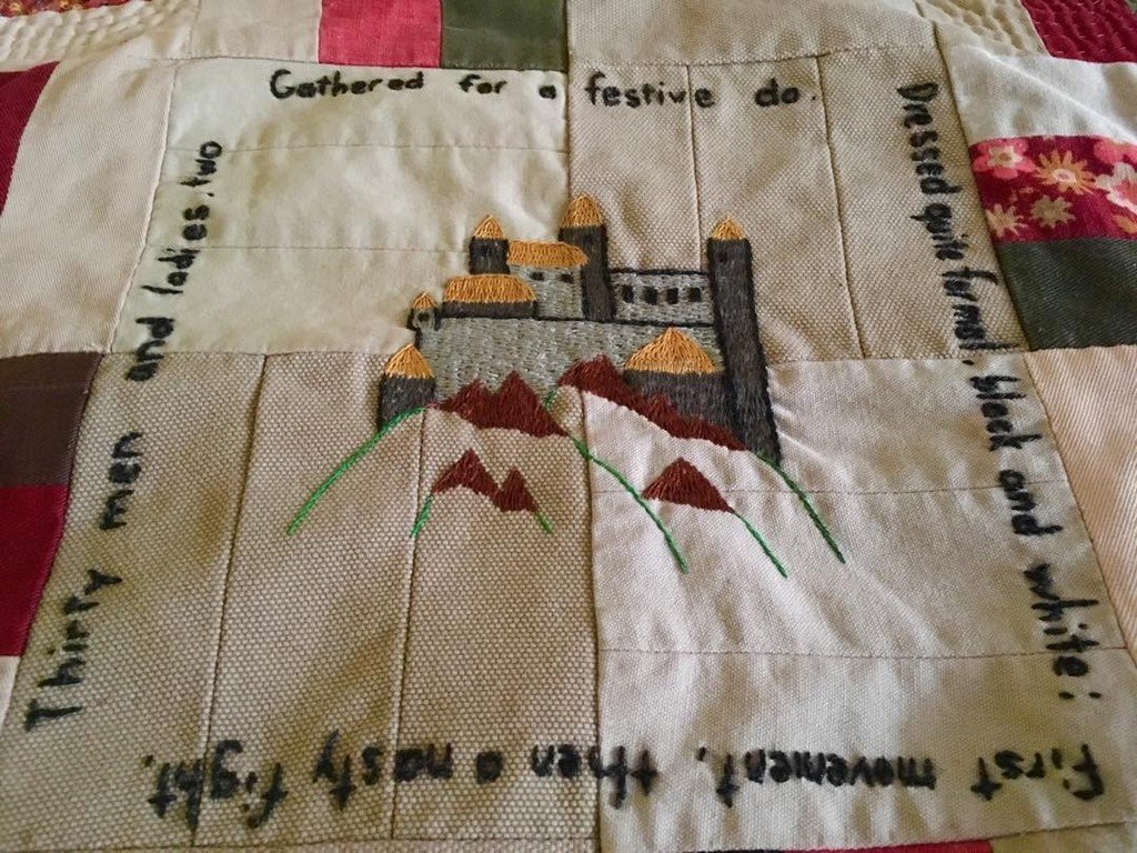j_wurzbach's tweet photo. Have fun storming the #castle! From my Red #puzzle #quilt.
#riddles #needlework #handstit… https://t.co/aw6LNlqGSd https://t.co/U0AKB0kP9b