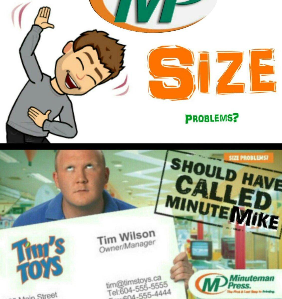 MarketMike1's tweet image. #sizeproblems #shouldofcalled #minutemike #minutemanpress #burnsville #chanhassen #live #love #print #PrintWeekAwards #printanything #wedoit