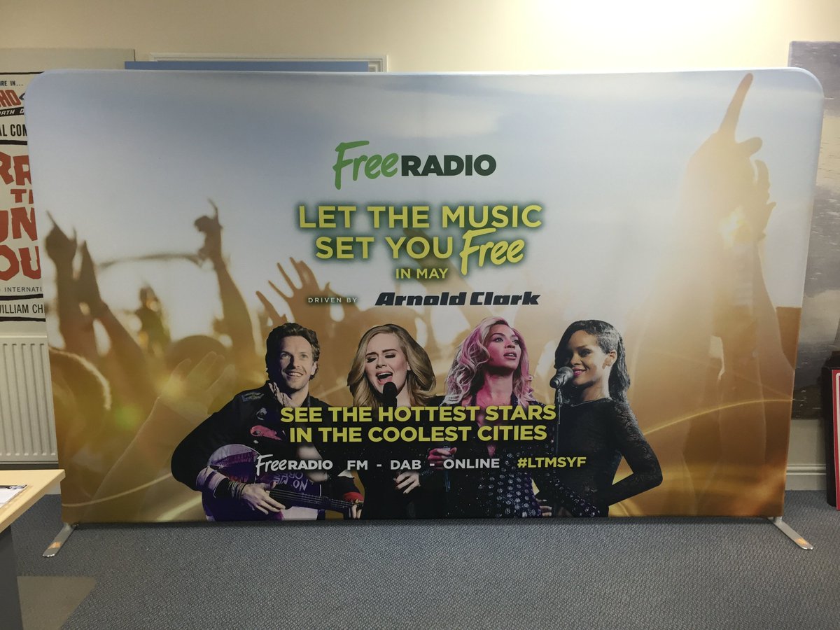GraphicStretch's tweet photo. We created 2 custom sized panels for @wearefreeradio  to promote one of their events. Custom sizes available contact for more details https://t.co/vZqN29TOlb