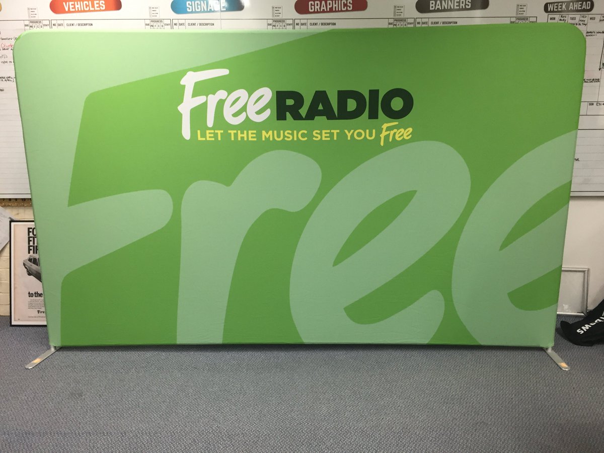 GraphicStretch's tweet photo. We created 2 custom sized panels for @wearefreeradio  to promote one of their events. Custom sizes available contact for more details https://t.co/vZqN29TOlb