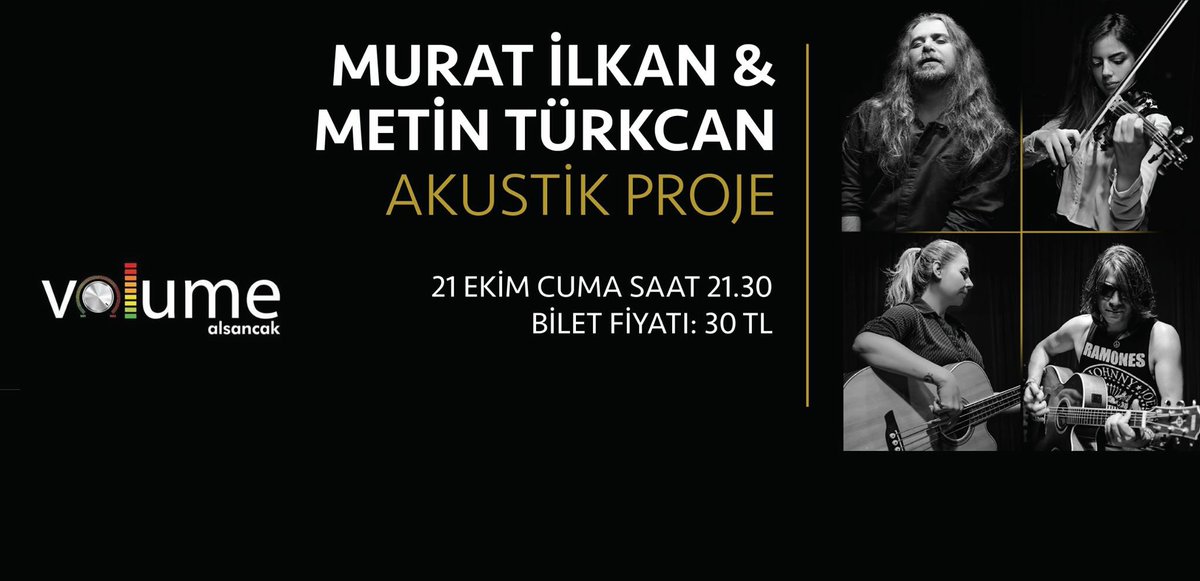 Bu cuma gecesi çok keyifli olacak <a href="/muratilkan/">Murat İlkan</a>  <a href="/metinturkcan/">Metin Türkcan</a> #konser #izmir #alsancak