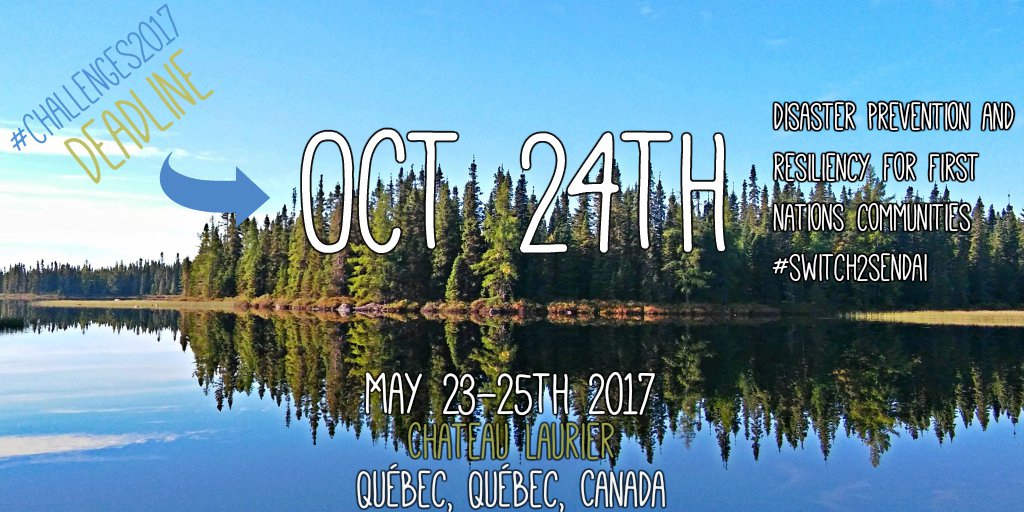 defis2017's tweet photo. You are still in time to submit a proposal for #CHALLENGES2017! Call for papers deadline is Oct 24th '16. #FN #switch2sendai #publicsafety https://t.co/xyu3LWLrzd