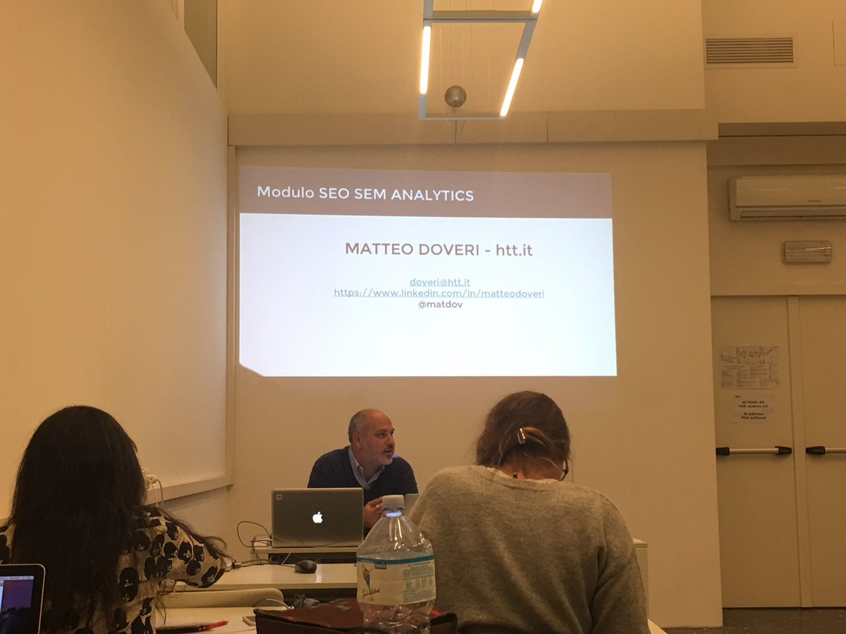 Oggi al corso di #Web Communication <a href="/matdov/">Matteo Doveri</a> di <a href="/htt/">HT&T Consulting</a> parla di #SEO e Analytics <a href="/IedFlorence/">IED Florence</a>