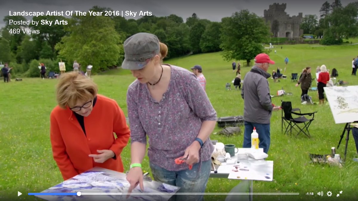 joolzarbuckle's tweet photo. Oh no, I was wearing a manky hat whilst talking with @JDBakewell about maps duing Sky Landscape Artist of the Year at Wray Castle @SkyArts https://t.co/GKNYlRk5Hg
