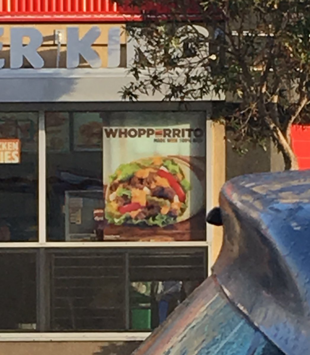 fishermp's tweet photo. BK Lounge now selling something called the #whopperito.
The end is nigh. https://t.co/uldPYLZXg2