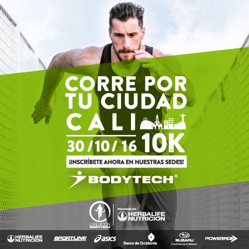 ClubBODYTECH's tweet photo. Vamos a Cali, la sucursal del cielo. Inscríbete en las sedes de la ciudad. #HerbalifeEnLaExpedicionBodytech #ExpedicionBodytech2016 https://t.co/wE9pv6jQ1C