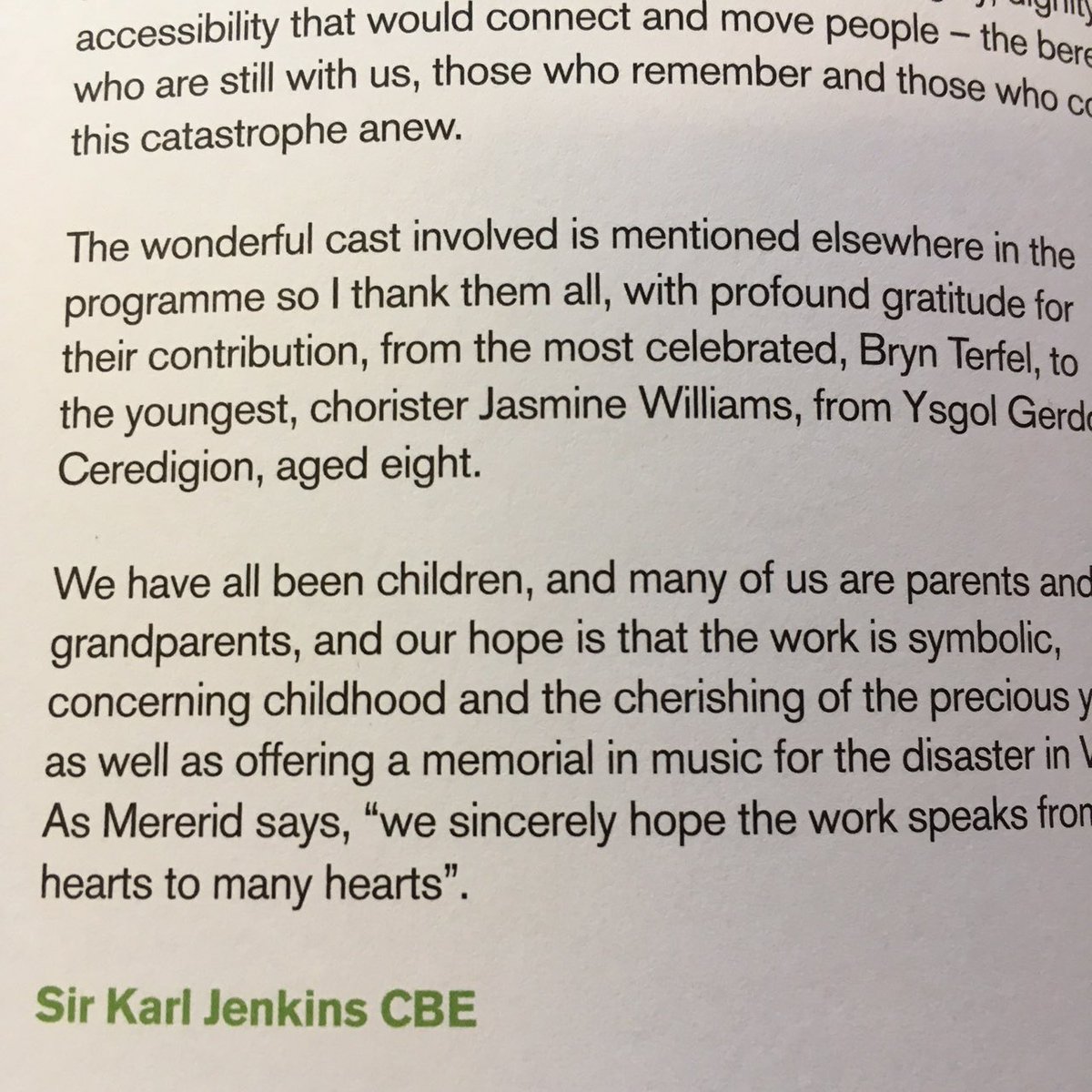 Mor falch o Jasmine ac Emilia am fod yn rhan o gyngerdd gwefreiddiol Karl Jenkins i gofio trychineb Aberfan.