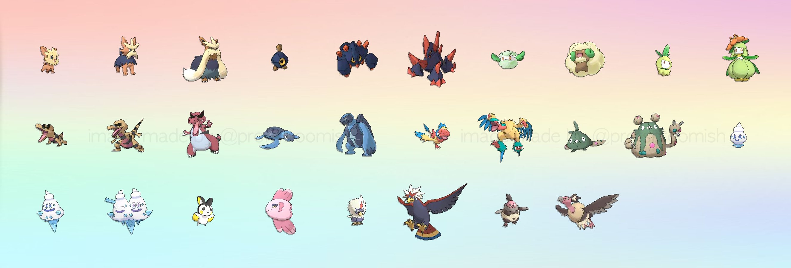 PokemonLake on X: THE ENTIRE ALOLA POKEDEX image by