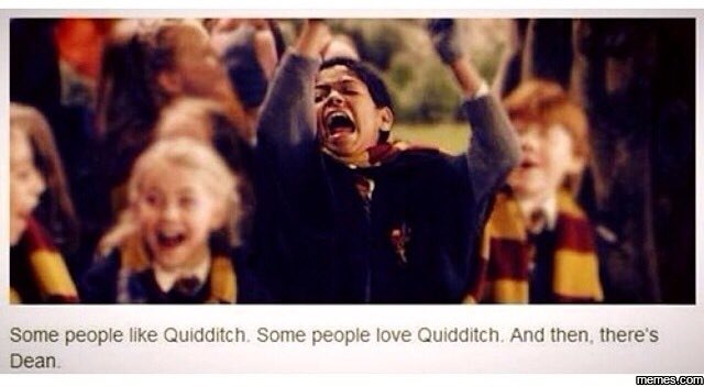 We all know someone as hyped about Quidditch as Dean is 🤗