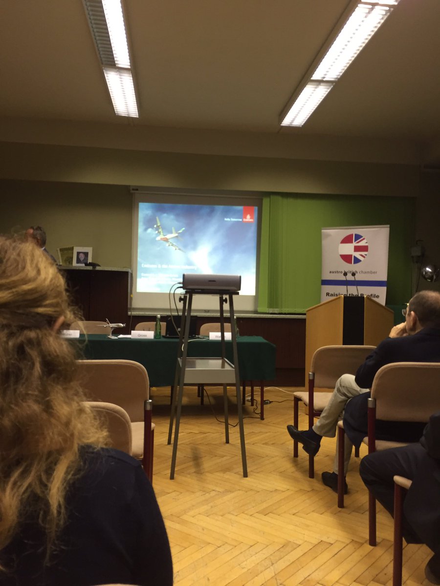 karin_clare's tweet photo. Hearing about #Emirates and the airline industry at the Austro American Society tonight #abchamber https://t.co/cJPApwMIJU
