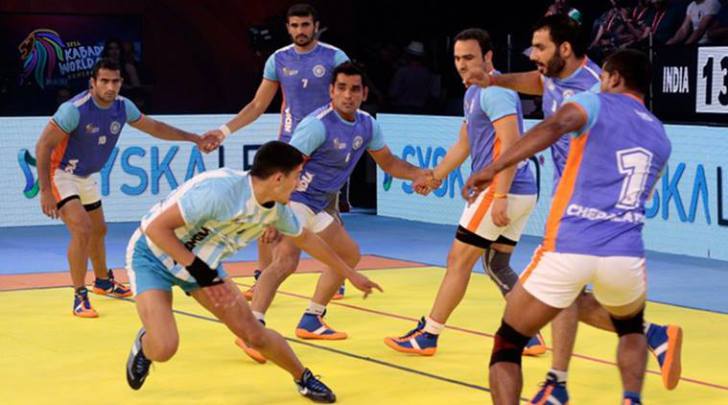 SportDuniaa's tweet photo. #kabaddiworldcup2016  #India beat #England 69-18, qualify for the semifinal #kabaddi @SportDuniaa #sportnews @NikGondaliya  @MJRAVAL6 https://t.co/o0c3Yrnovy