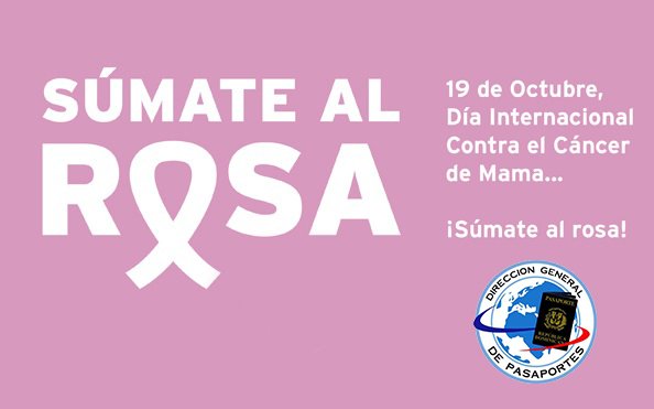 Pasaportesrd's tweet photo. Este Miércoles 19 de Octubre, Vístete de Rosado y Apoya la Lucha Contra el Cáncer de Mama.  #CáncerdeMamaCD #LuchemosHastaDetenerlo https://t.co/WxSWLG56fo