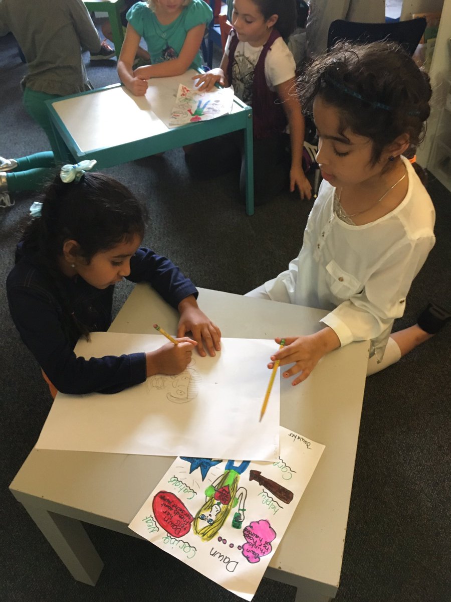 DWE_Chatman's tweet photo. Characters are complex. Helping our first grade buddies create character silhouettes of LuLu! https://t.co/ekeenlLQR6