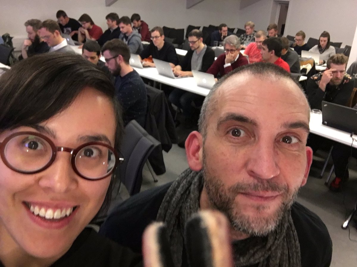 Our #fsharp meetup with <a href="/brandewinder/">Mathias Brandewinder</a> at <a href="/OsloFSharp/">OsloFSharp</a> is going great - full house &amp; everyone hard at work!