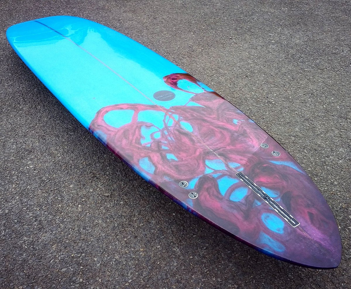 electrofishsurf's tweet photo. 8'0 Pintail with one of my special abstract resin tints. #abstract #resinart #surfcraft https://t.co/8R55kvVSSV