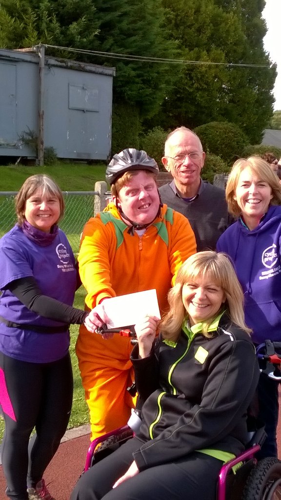 Nice to visit cycle project session in sheerwater today to present chosen by you cheque. <a href="/Surrey2Wheels4A/">Surrey2Wheels4all</a>