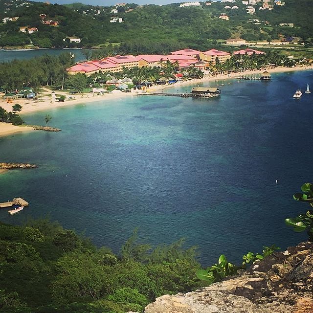 Travel_StLucia's tweet photo. Sandals Grande as seen from #FortRodney at the the top of #PigeonIsland. #OnlyInSaintLucia… https://t.co/YV94APaWjJ https://t.co/IpnWC9G7EE