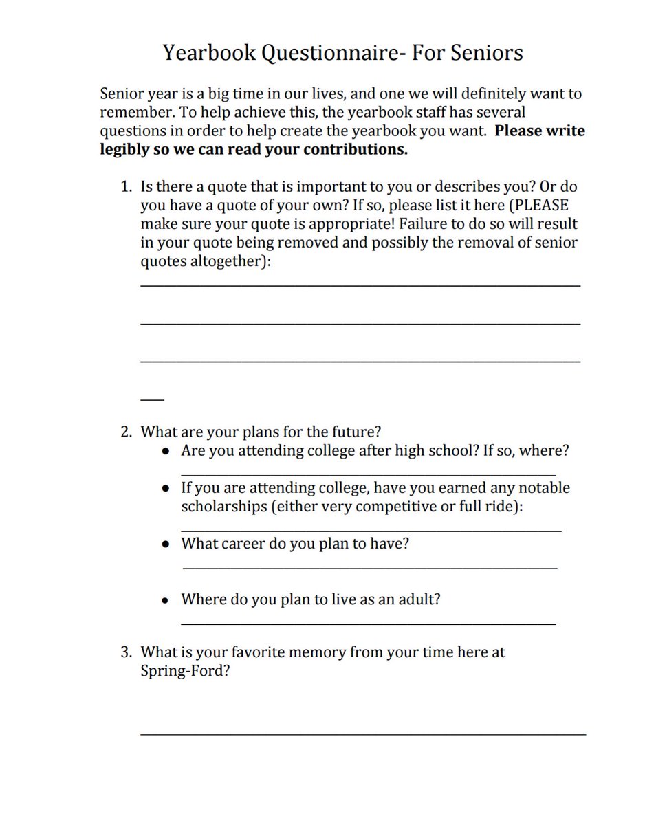 Sf Yearbook On Twitter Seniors There Is A Homeroom On Oct 28th