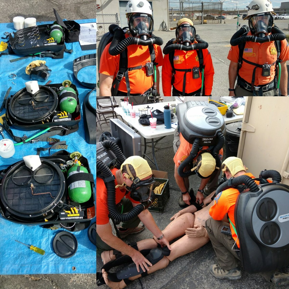 Running and rehabbing the rebreathers. All of the hazardous atmosphere equipment is in order.