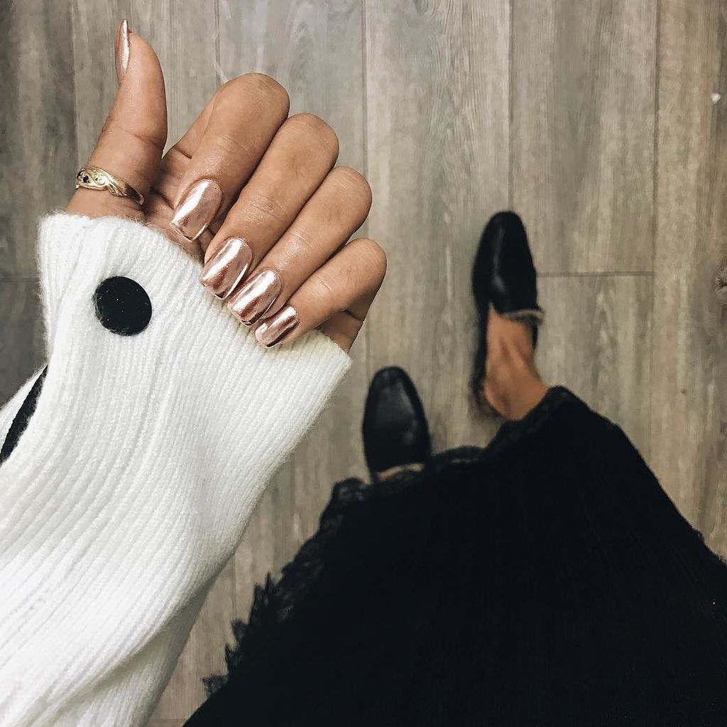 💅🏽 okay look what the huns at <a href="/wenaildit/">Nail'd it</a> did to my #nails!!!!! dying at their rose gold be… ift.tt/2epSgTv