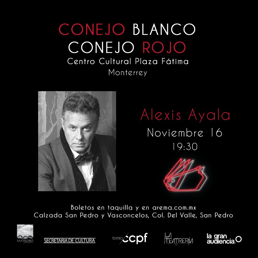 1984CdMx's tweet photo. ¡Bienvenido @ayalaalexis a @ConejosTeatro! #ConejosMty https://t.co/28xqtPIJj2