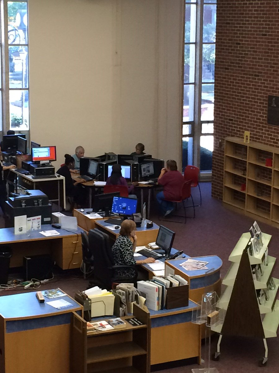 BPLnj's tweet photo. #snapshotdaynj Today patrons in Bloomfield are using the library to go online, study, and learn English! https://t.co/phV8ixZzxu