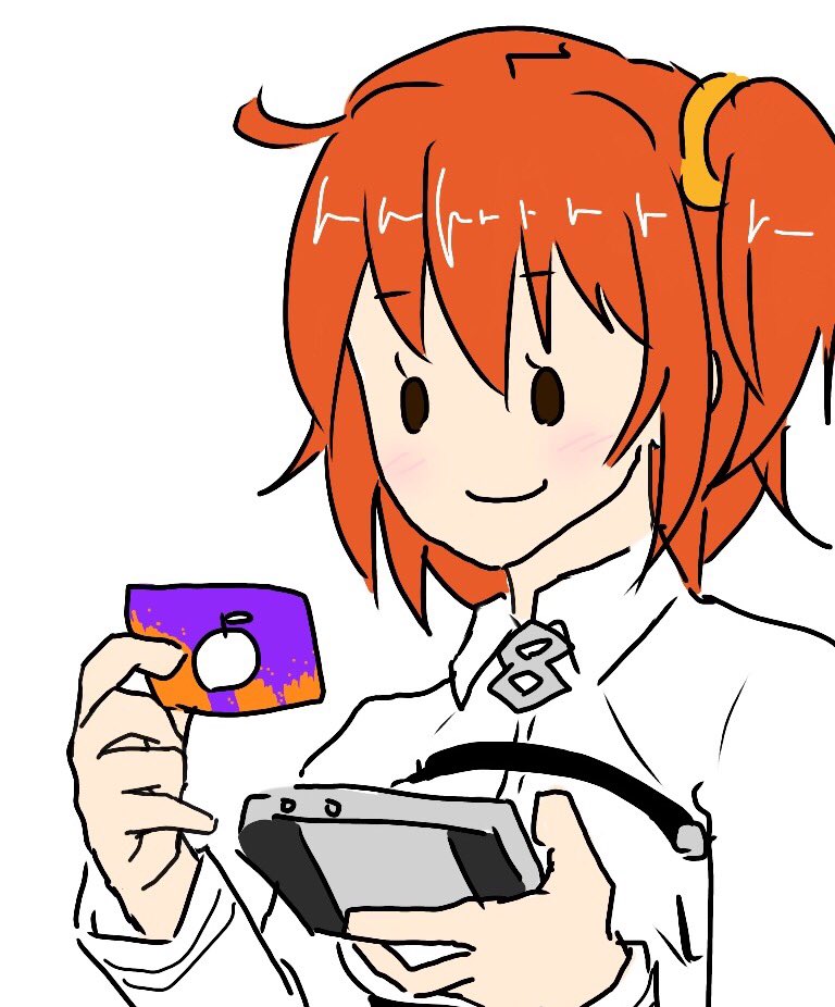 ぐだ子 「何描いてんやろ…?」|カフェ俺のイラスト