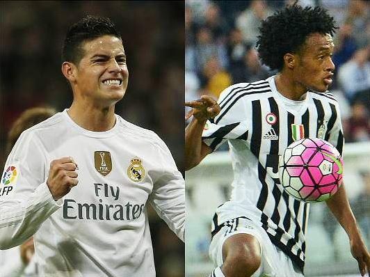 James Rodríguez e Cuadrado, bella coppia nella Juventus.